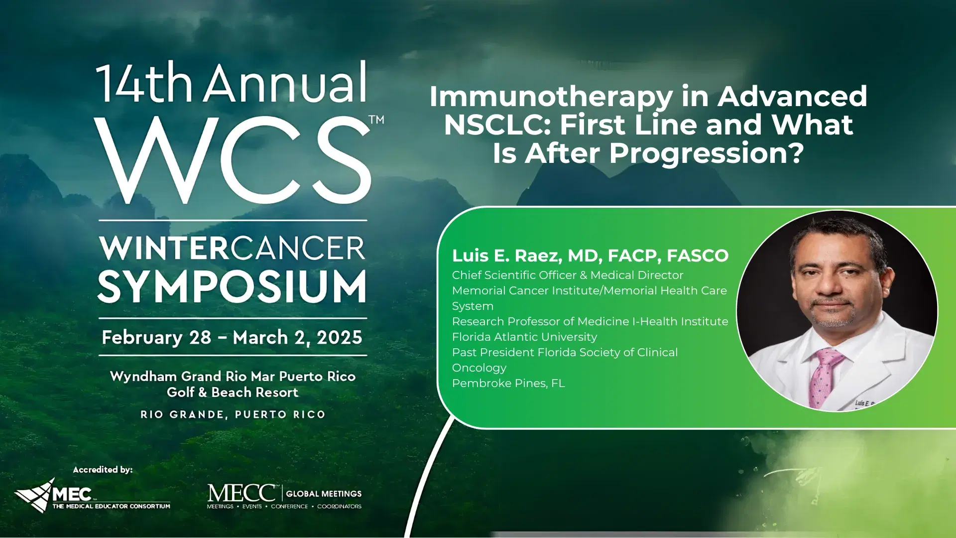 2025 WCS | Immunotherapy for NSCLC: First Line and What Is After Progression?