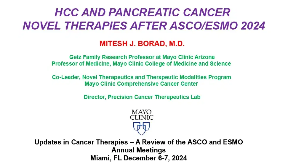 HCC and Pancreatic Cancer: Novel Therapies after ASCO and ESMO 2024