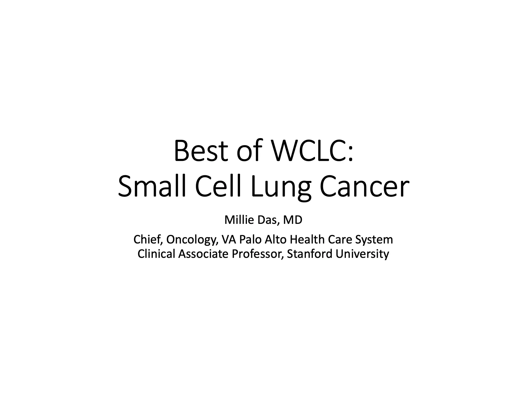2022 Best of WCLC | Small Cell Lung Cancer