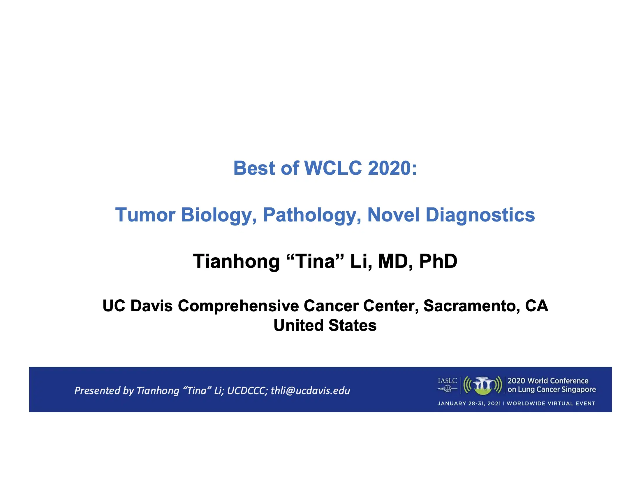2022 Best of WCLC | Tumor Biology, Pathology, Novel Diagnostics