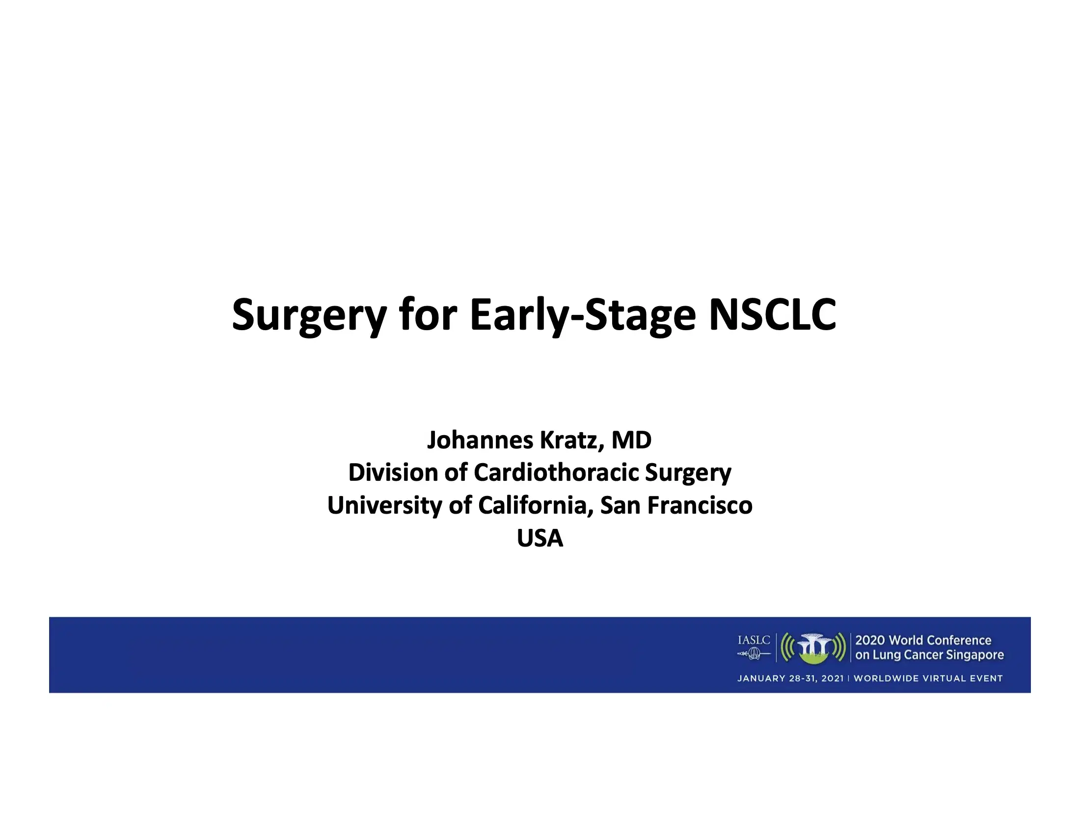 Surgery for Early-Stage NSCLC