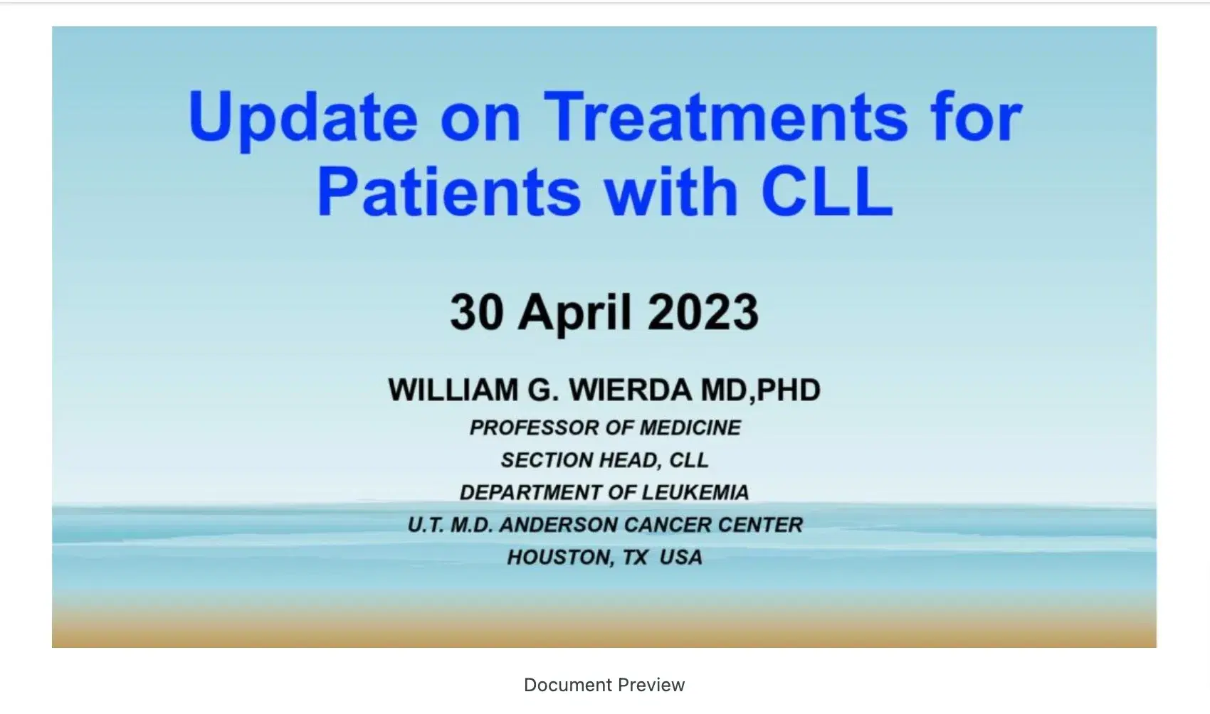 Chronic Lymphocytic Leukemia