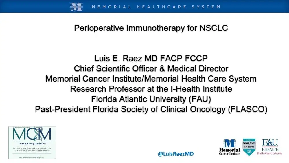 2025 MCM | Utilization of Immunotherapy in the Perioperative Setting