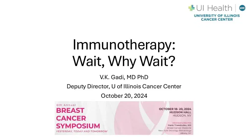 2024 BCS | Immunotherapy: Wait, Why Wait