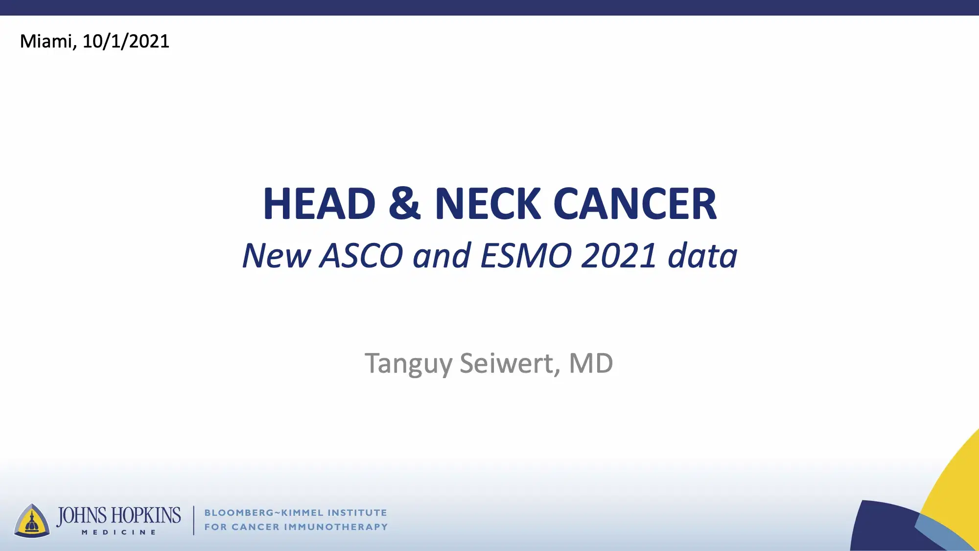 2021 UCT | Advances in Head and Neck Cancers Including Thyroid malignancies