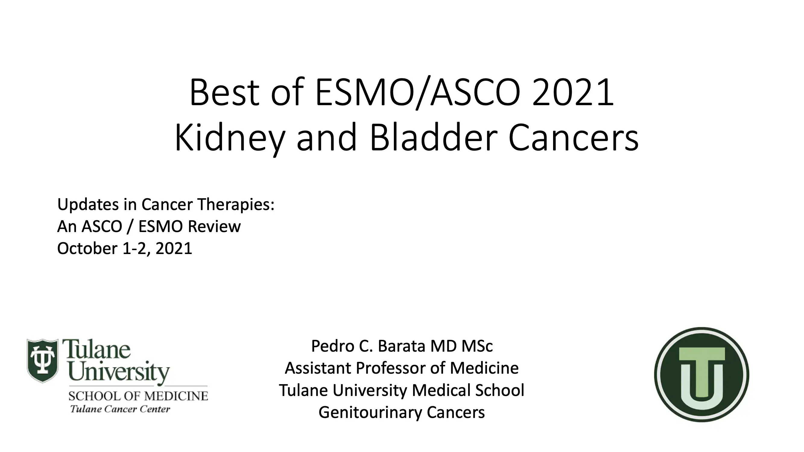 2021 UCT | Updates in Kidney and Bladder Cancers