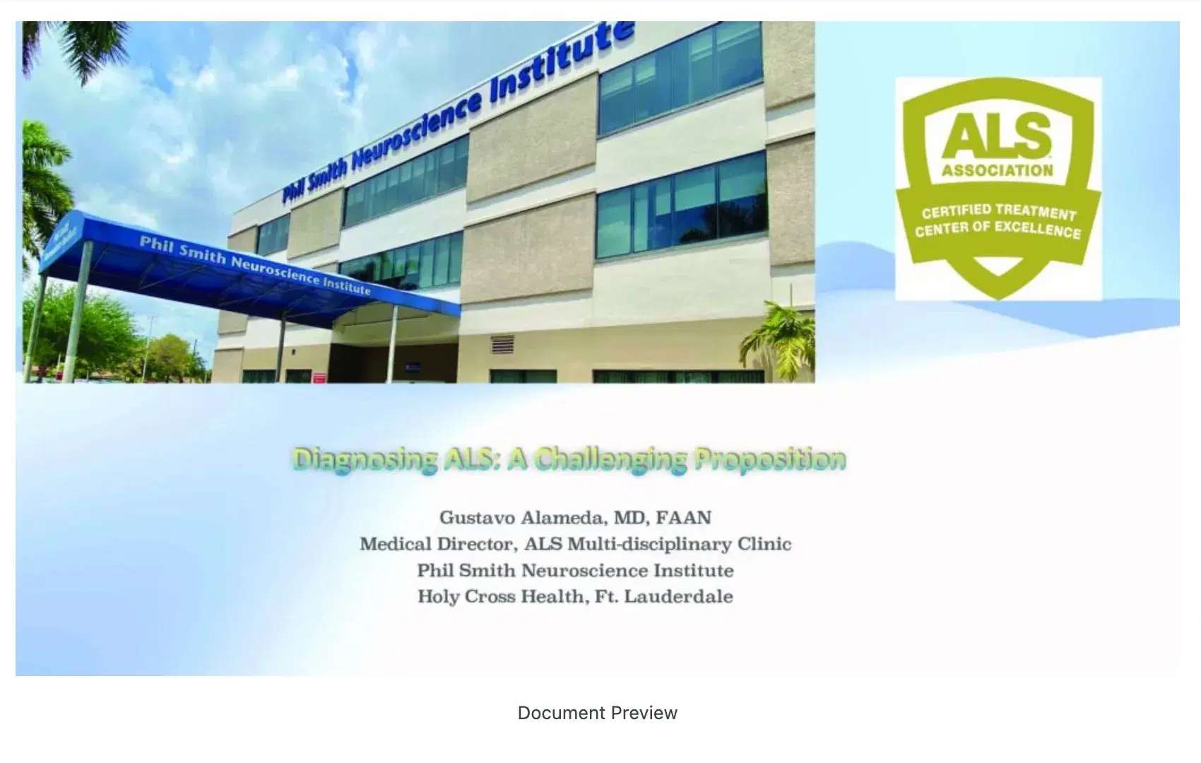 Diagnosing ALS | Understanding ALS