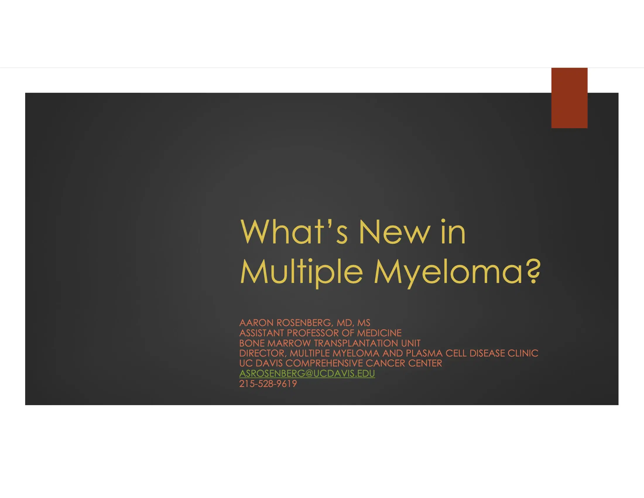 How I Treat Multiple Myeloma