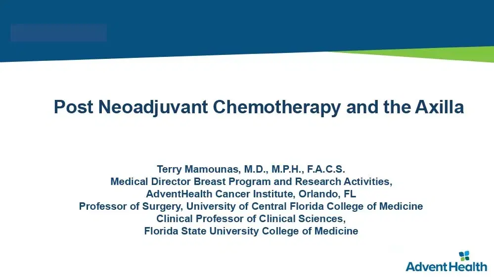 2024 BCS | Post Neoadjuvant Chemotherapy and the Axilla