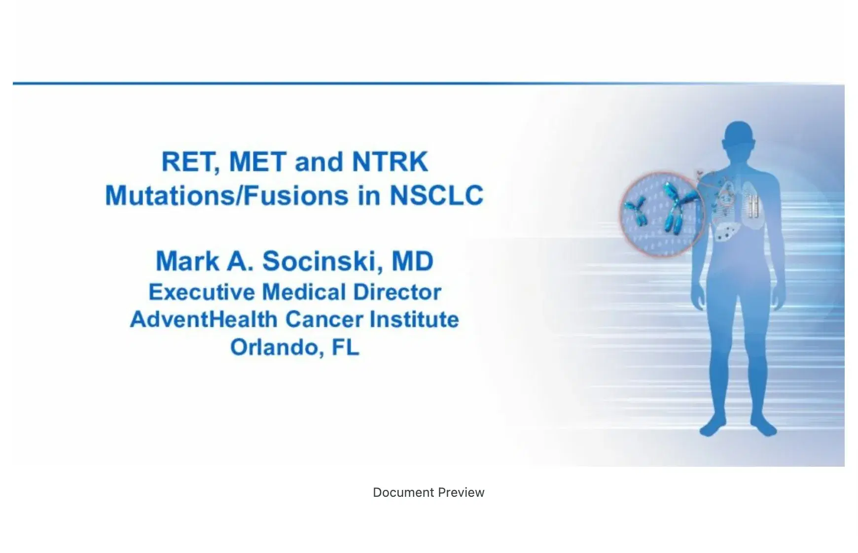 2022 NOSCM | RET, MET & NTRK Mutations in NSCLC