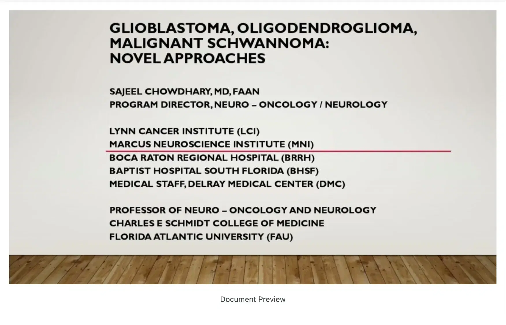 2022 NOSCM | GBM, Oligodendriogliomas and Malignant Schwanomas: Novel Therapies