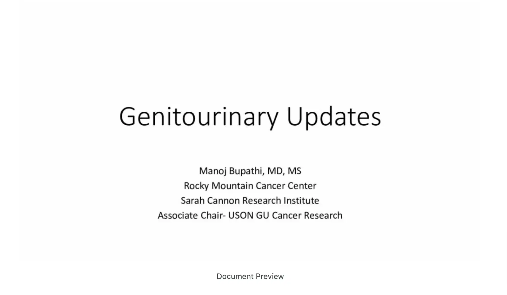 2022 MLS Denver | Bladder and Kidney