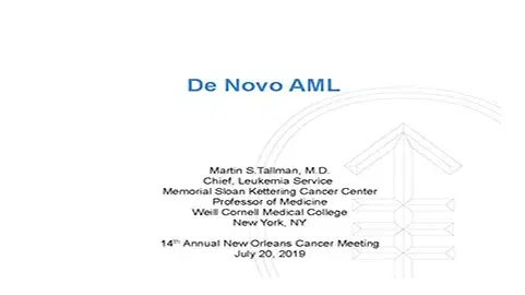 De Novo Acute Myeloid Leukemia