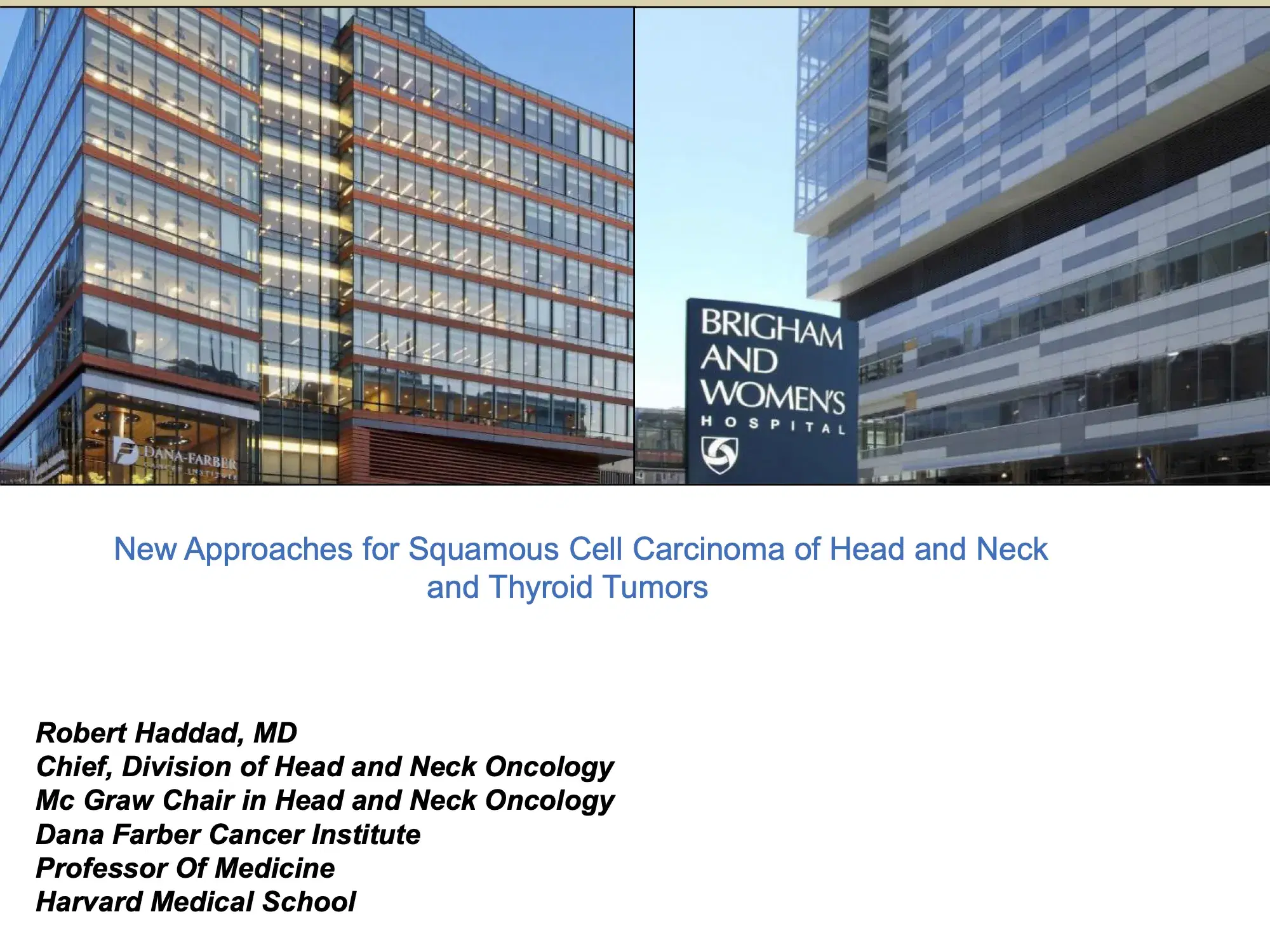 New approaches for Squamous Cell Carcinoma of Head and Neck and Thyroid Tumors