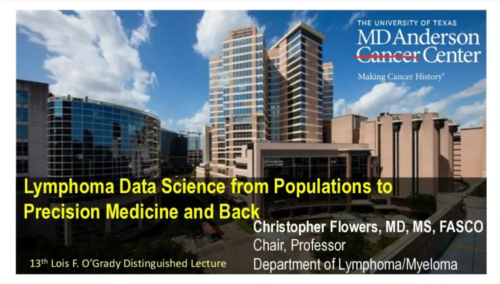2022 AIO | Lymphoma Data Science from Populations to Precision Medicine and Back