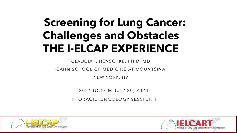2024 NOSCM | Screening in Lung Cancer: Challenges and Obstacles