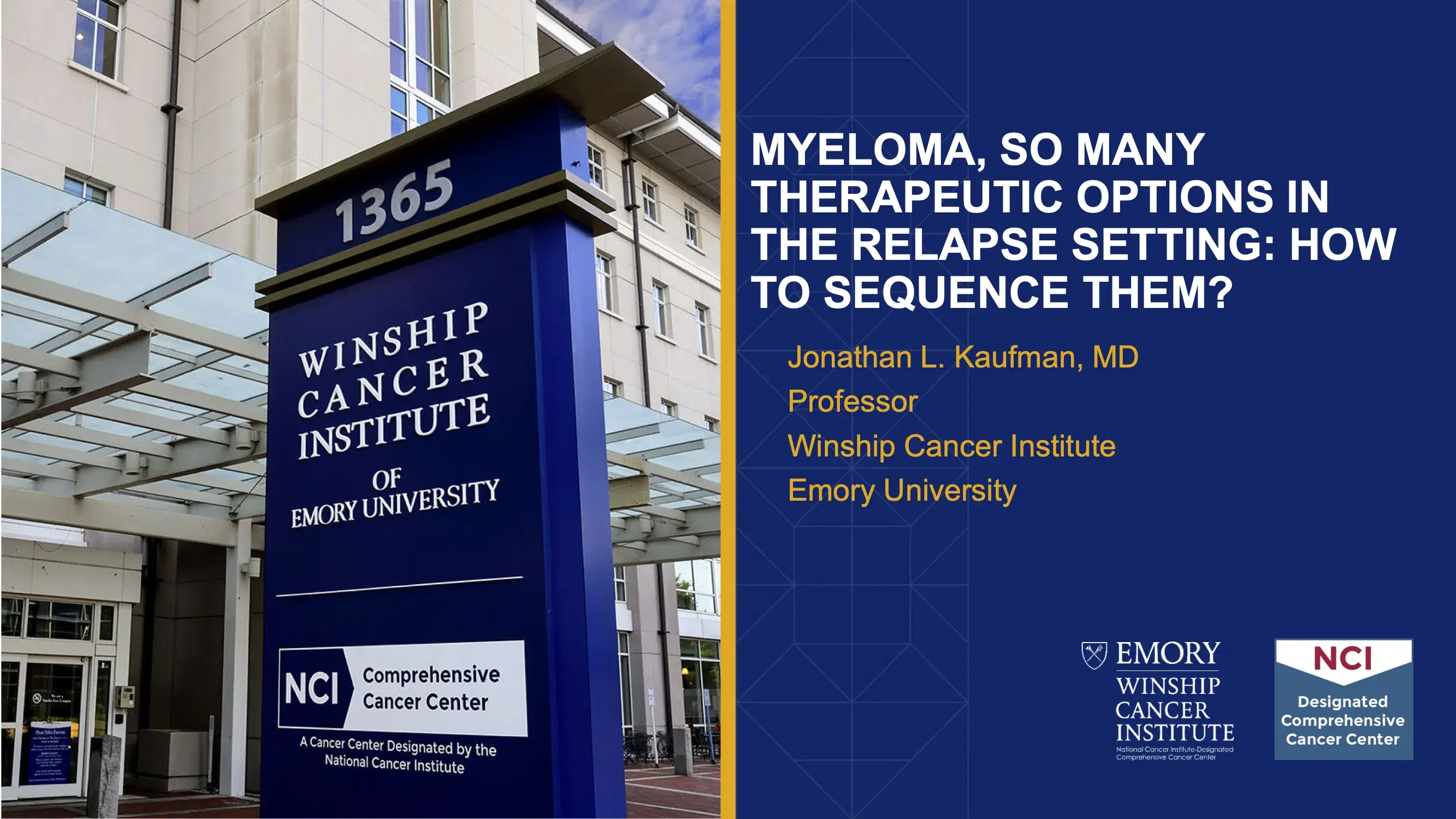 2021 NOSCM | Myeloma, So Many Therapeutic Options in the Relapse Setting: How to Sequence Them?