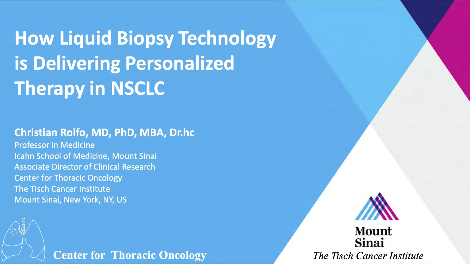 2021 NOSCM | Lung Cancer Clinical Scenarios: How Liquid Biopsy Technology Is Delivering Personalized Therapy in NSCLC