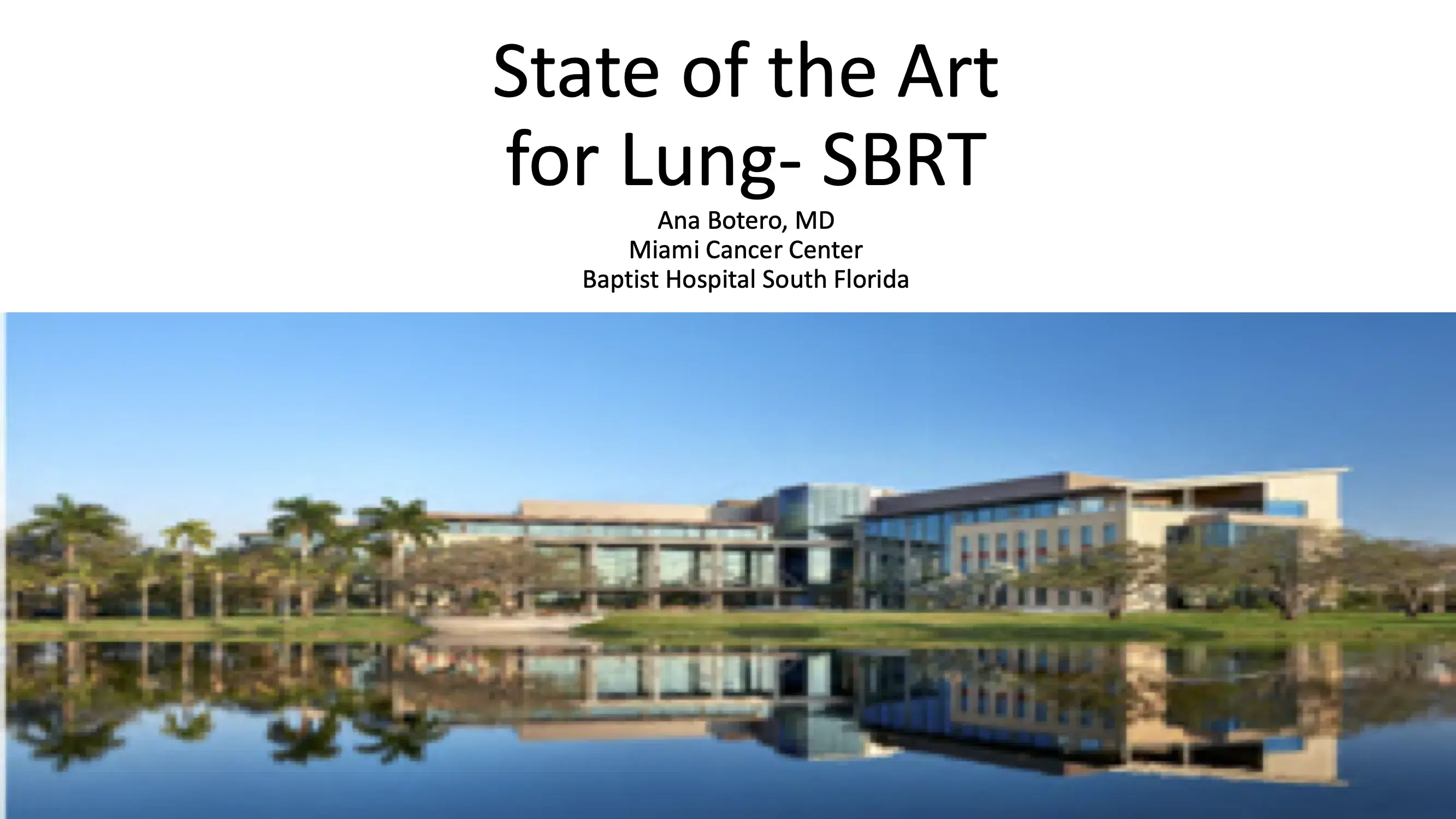 2021 NOSCM | State of the Art Radiation in NSCLC