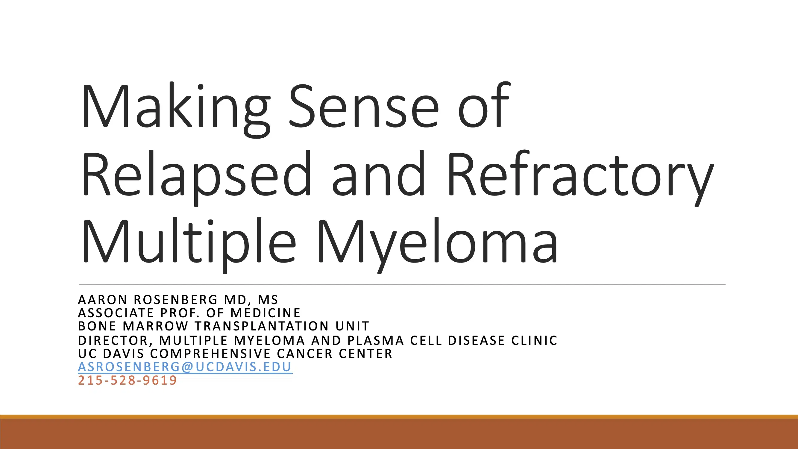 2021 AIO | Updates in Multiple Myeloma Management