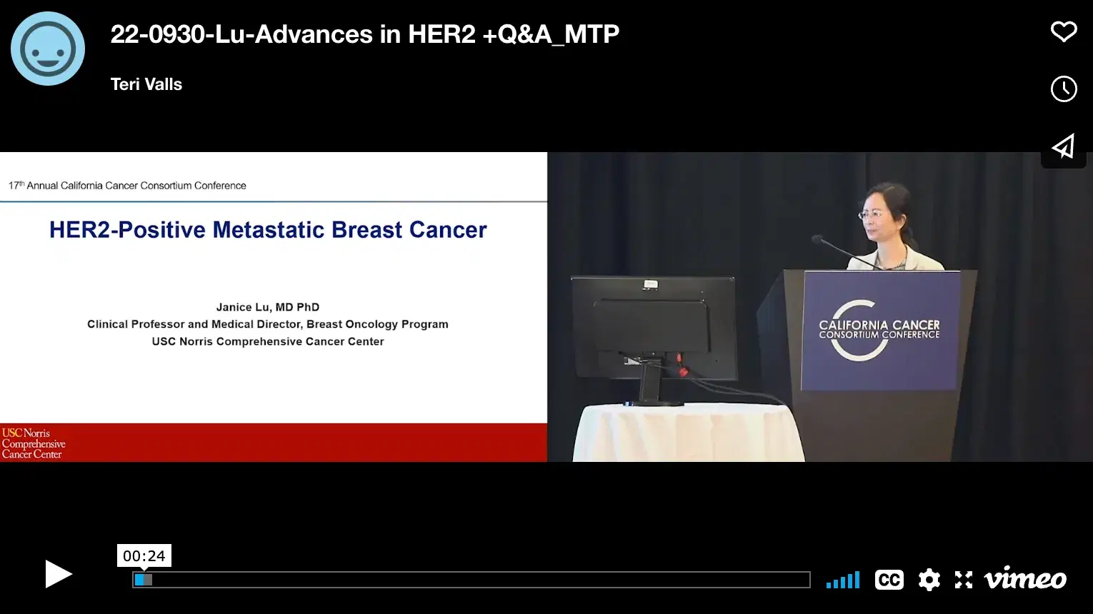 2021 CCC | Advances in HER2 Positive Metastatic Breast Cancer