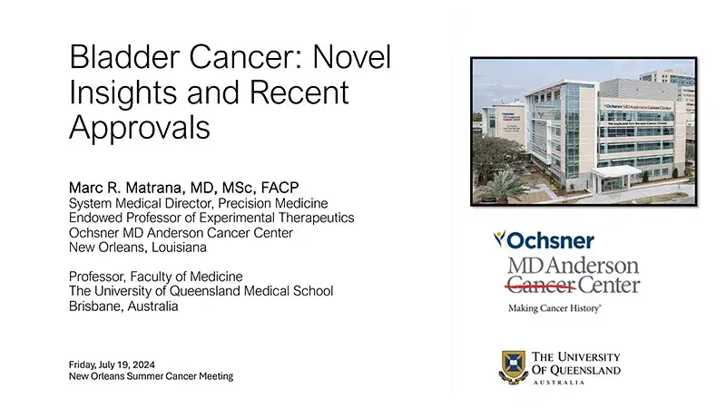 2024 NOSCM | Bladder Cancer: Novel Insights and Recent Approvals