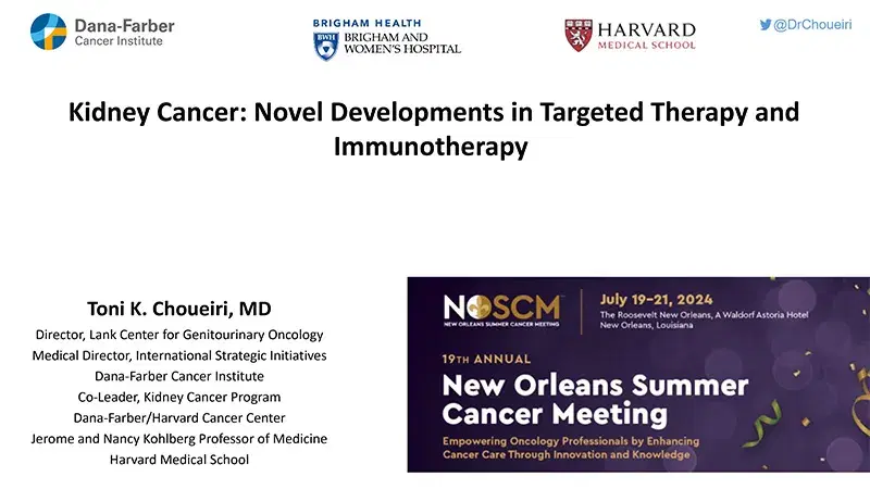 2024 NOSCM | Kidney Cancer: Novel Development in Targeted and Immunotherapy