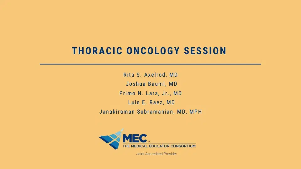 Thoracic Oncology Session