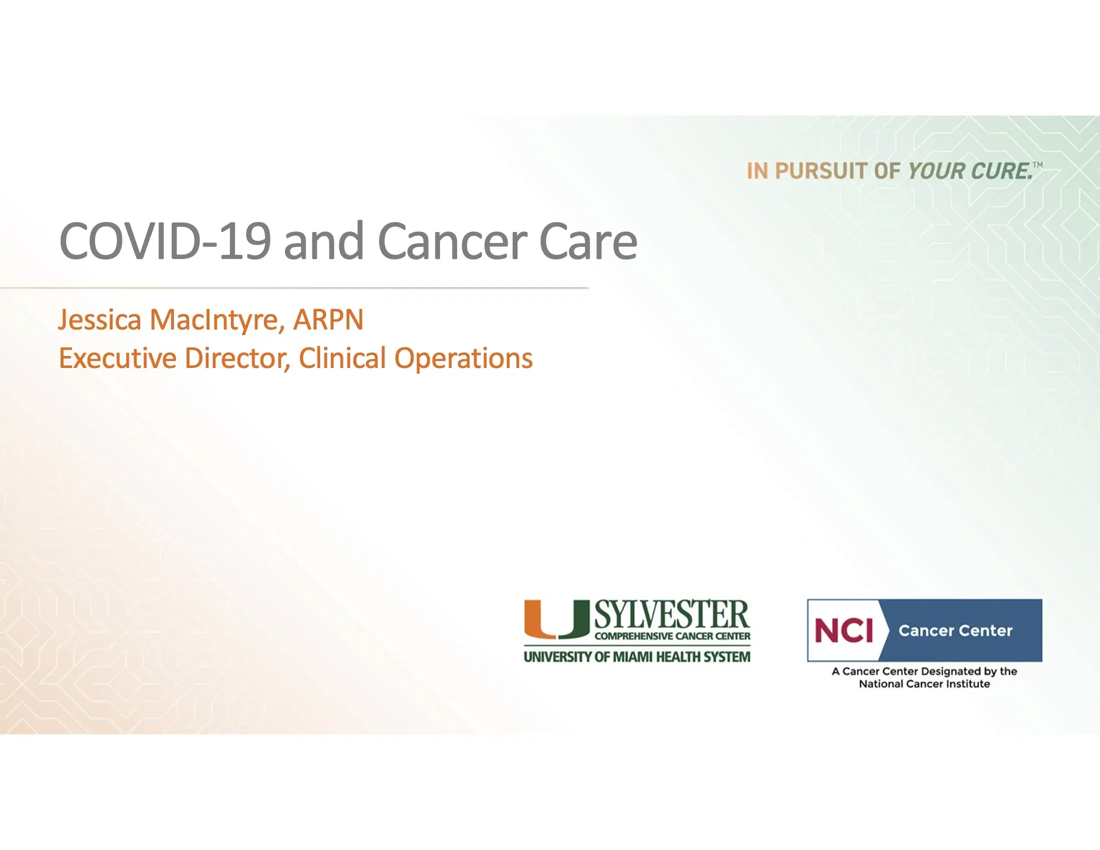 Impact of COVID-19 on Cancer Care