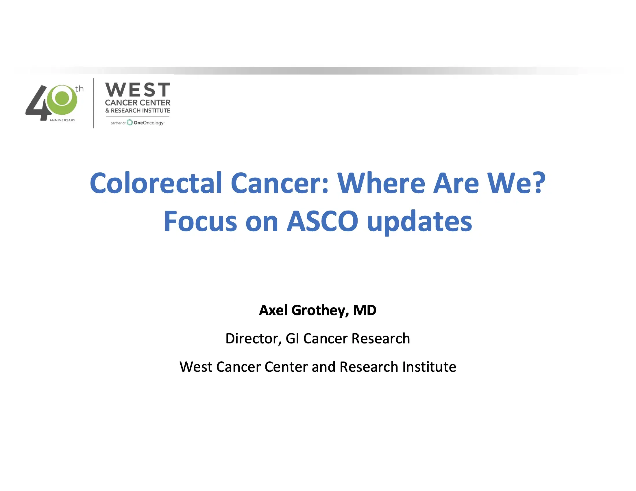 Colon Cancer: Where Are We?