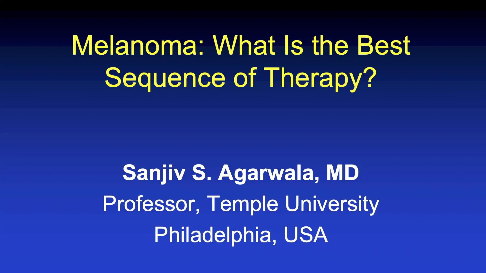 Melanoma: What Is the Best Sequence of Therapy?