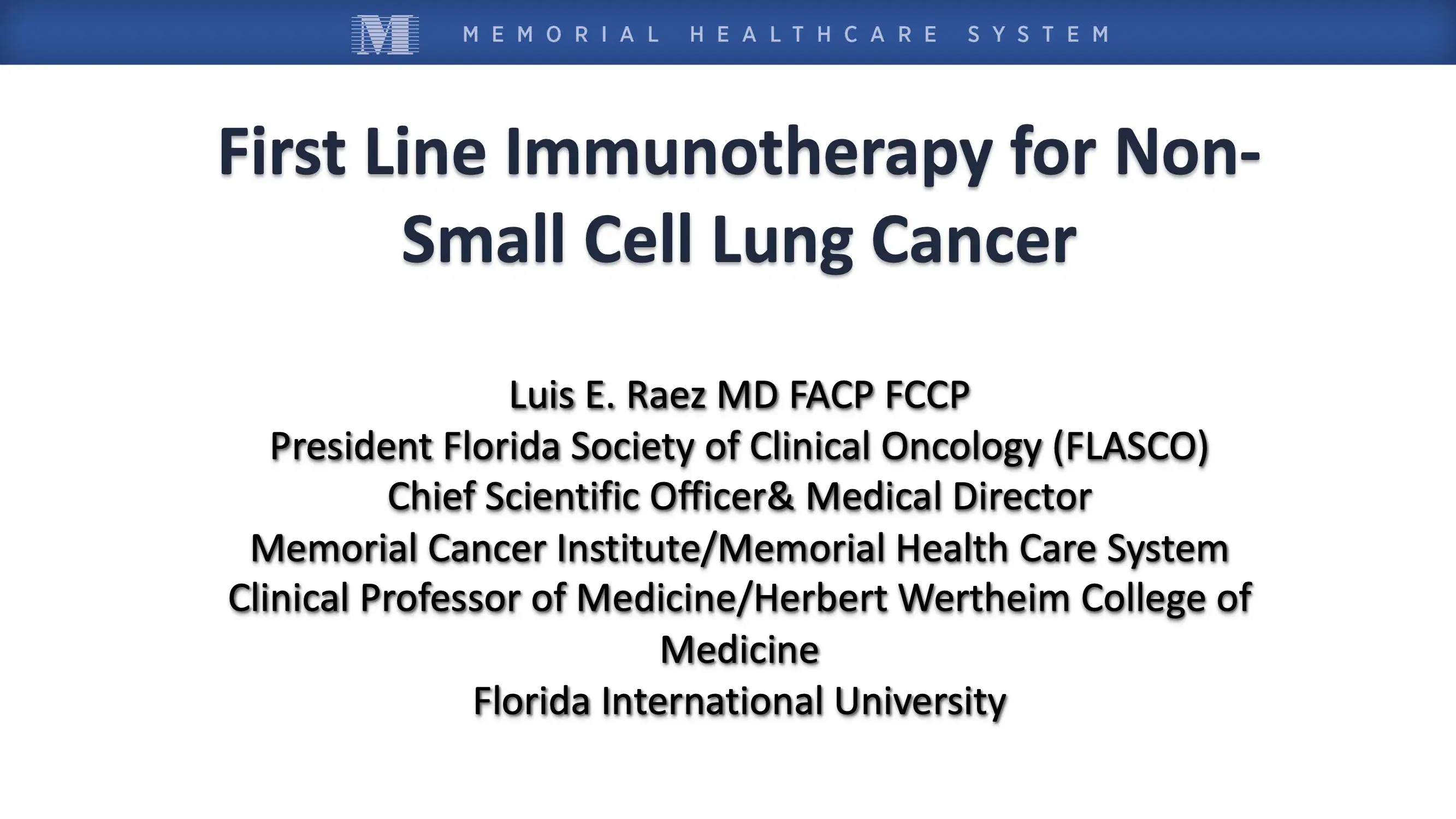 Immunotherapy in Metastatic NSCLC: Frontline and What’s After Immunotherapy Failure
