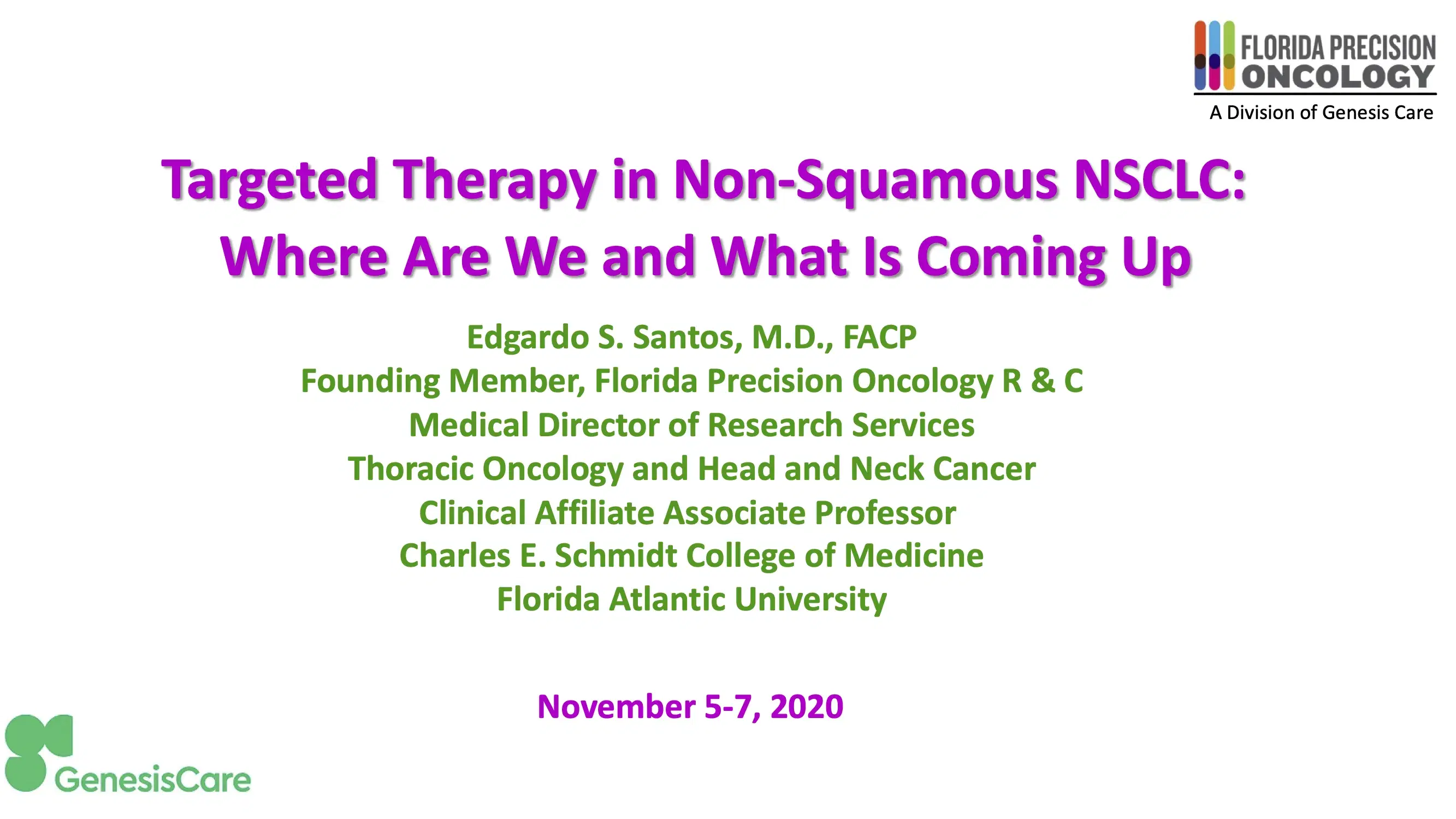 Targeted Therapy in Non-Squamous NSCLC: Where Are We and What Is Coming Up?