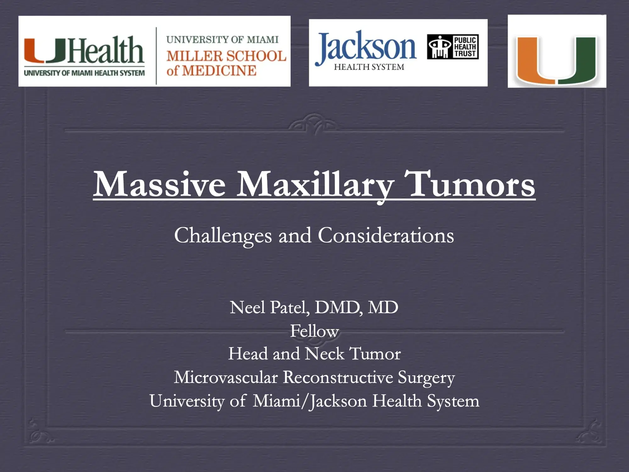 Massive Maxillary Tumors: Challenges and Considerations