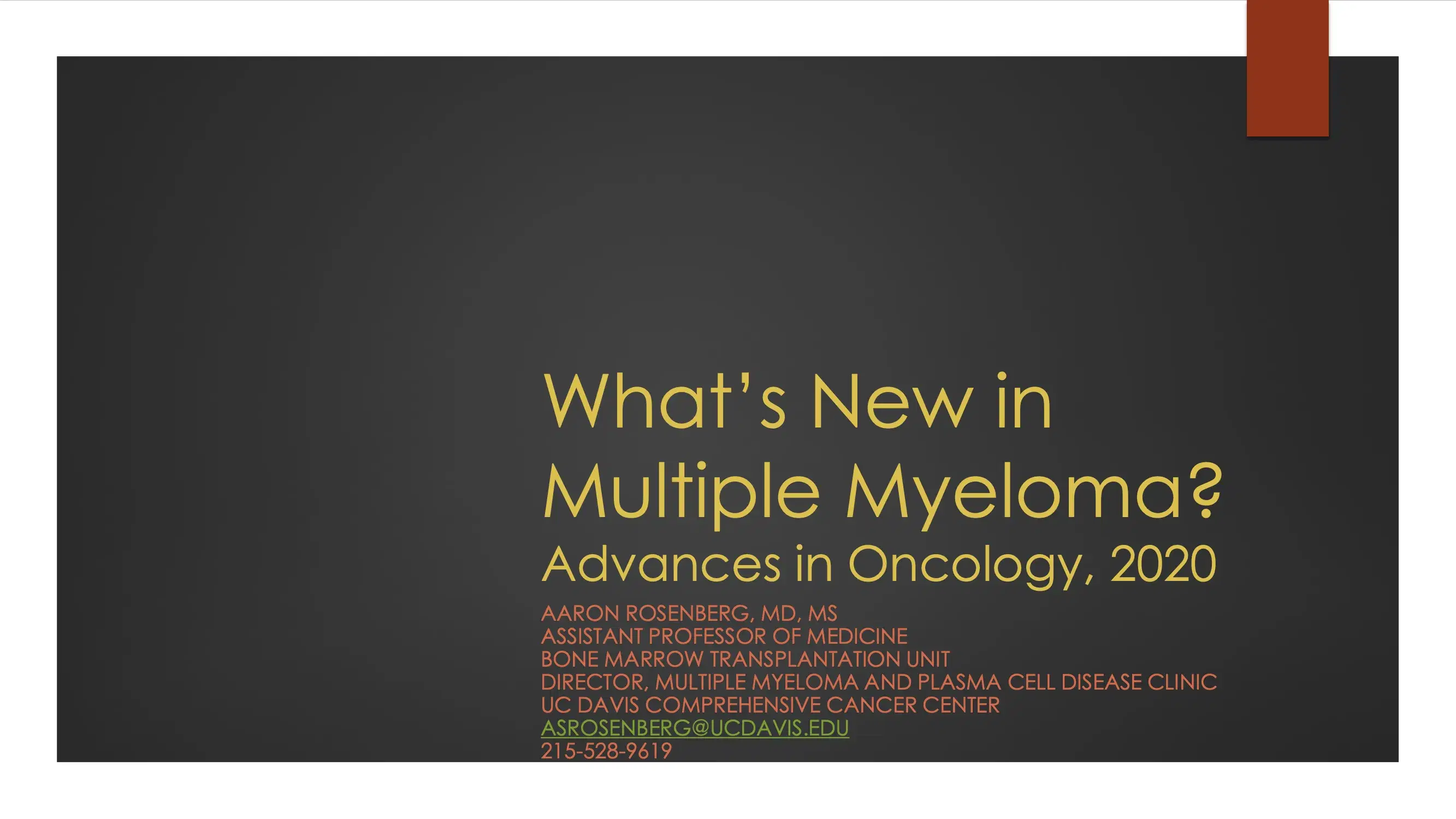 What's New in Multiple Myeloma?