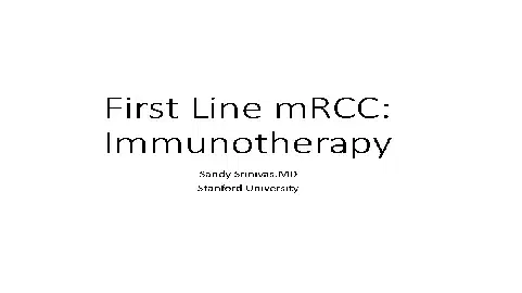 Immunotherapy selection in mRCC