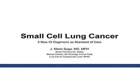 Small Cell Lung Cancer - 2 New IO Regimens as Standard of Care