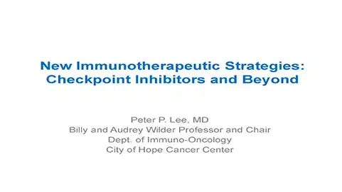 New Immunotherapeutic Strategies Checkpoint Inhibitors and Beyond