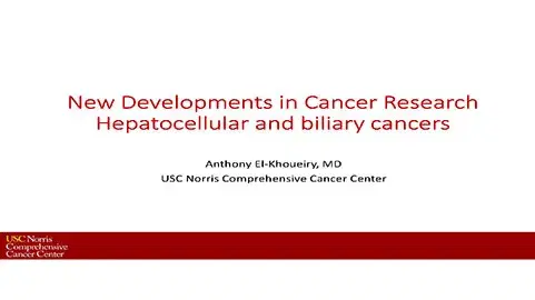 New Developments in Cancer Research Hepatocellular and Biliary Cancers
