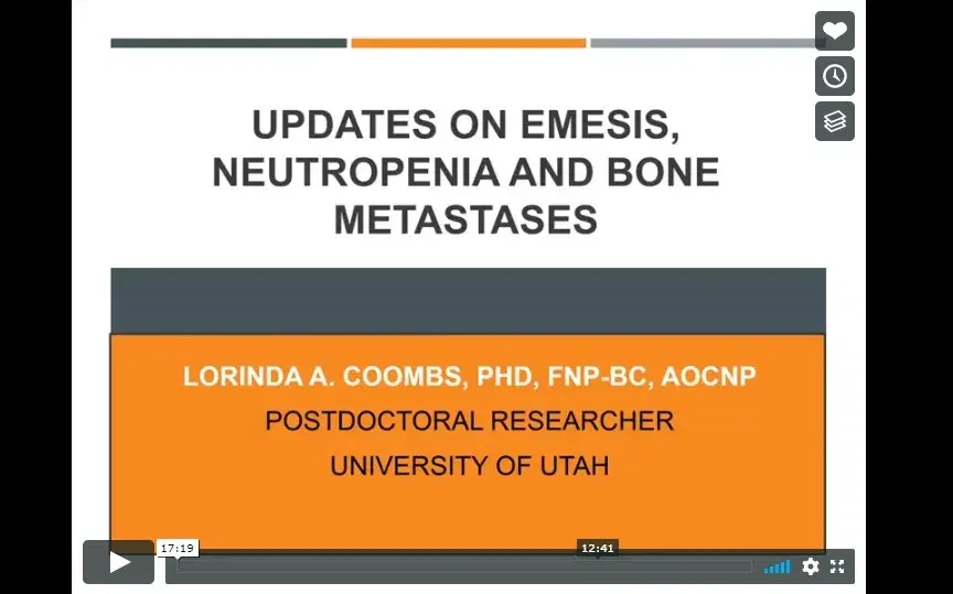 Updates on Emesis, Neutropenia and Bone Metastases