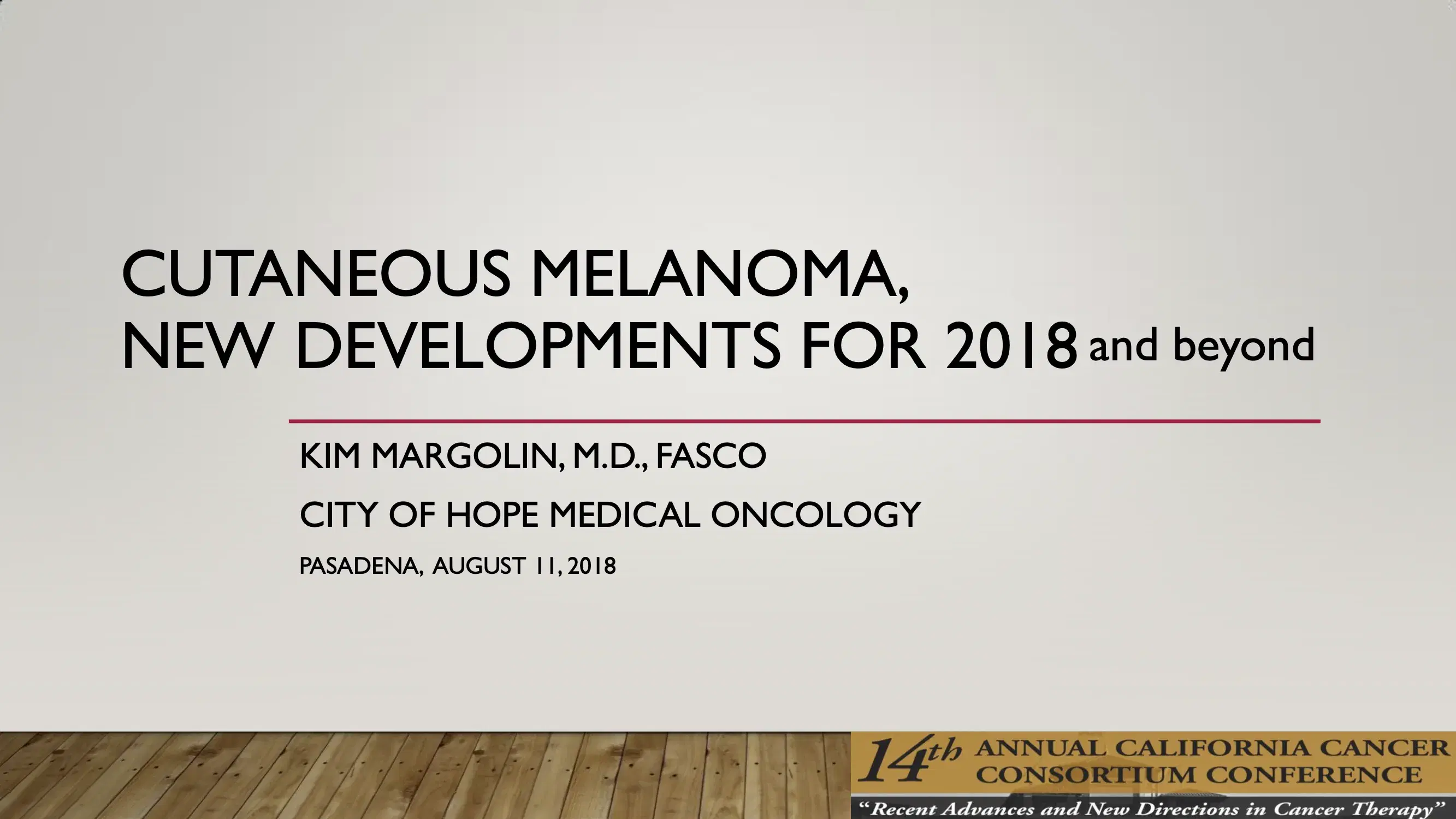 Cutaneous Melanoma, New Developments for 2018 and Beyond