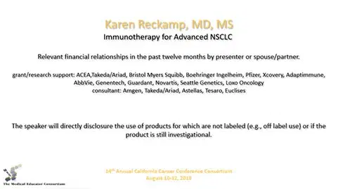 Immunotherapy for Advanced NSCLC
