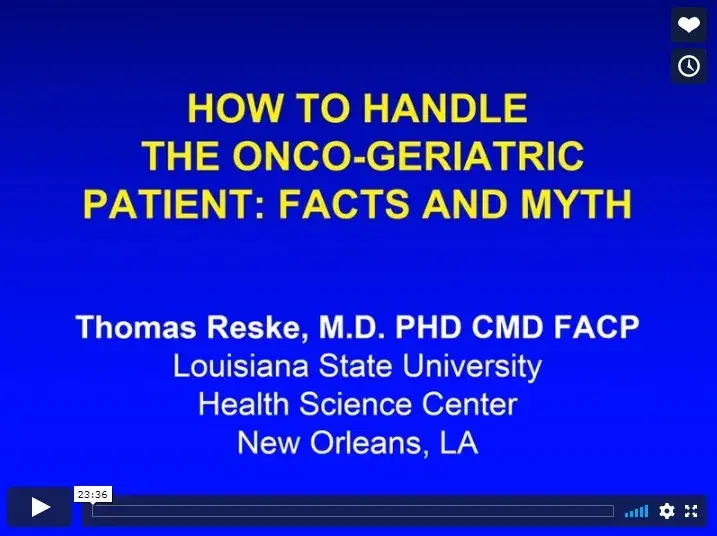 How to Handle the Onco-Geriatric Patient: Facts and Myth
