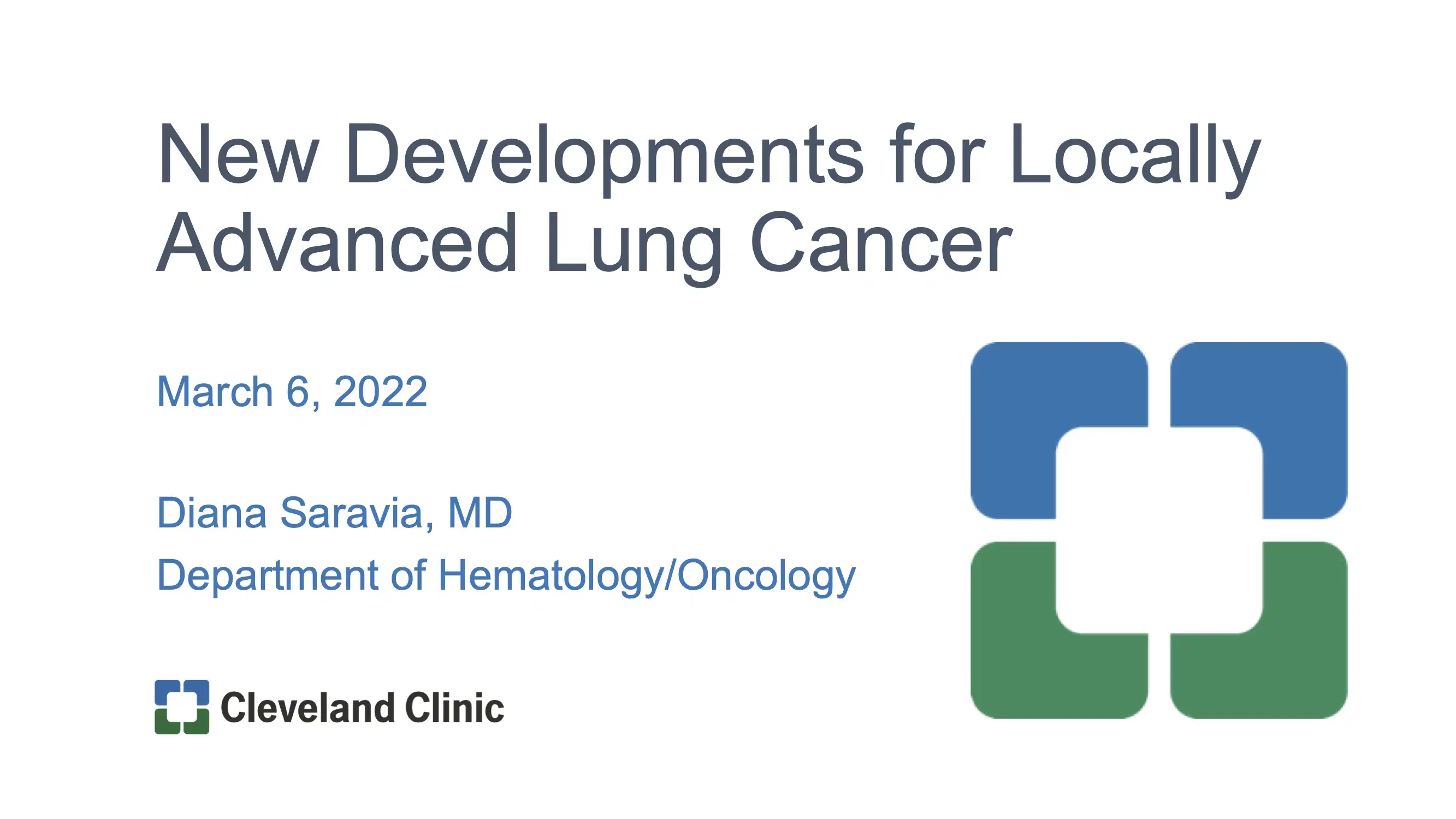 2022 WCS | New Developments for Locally Advanced Lung Cancer