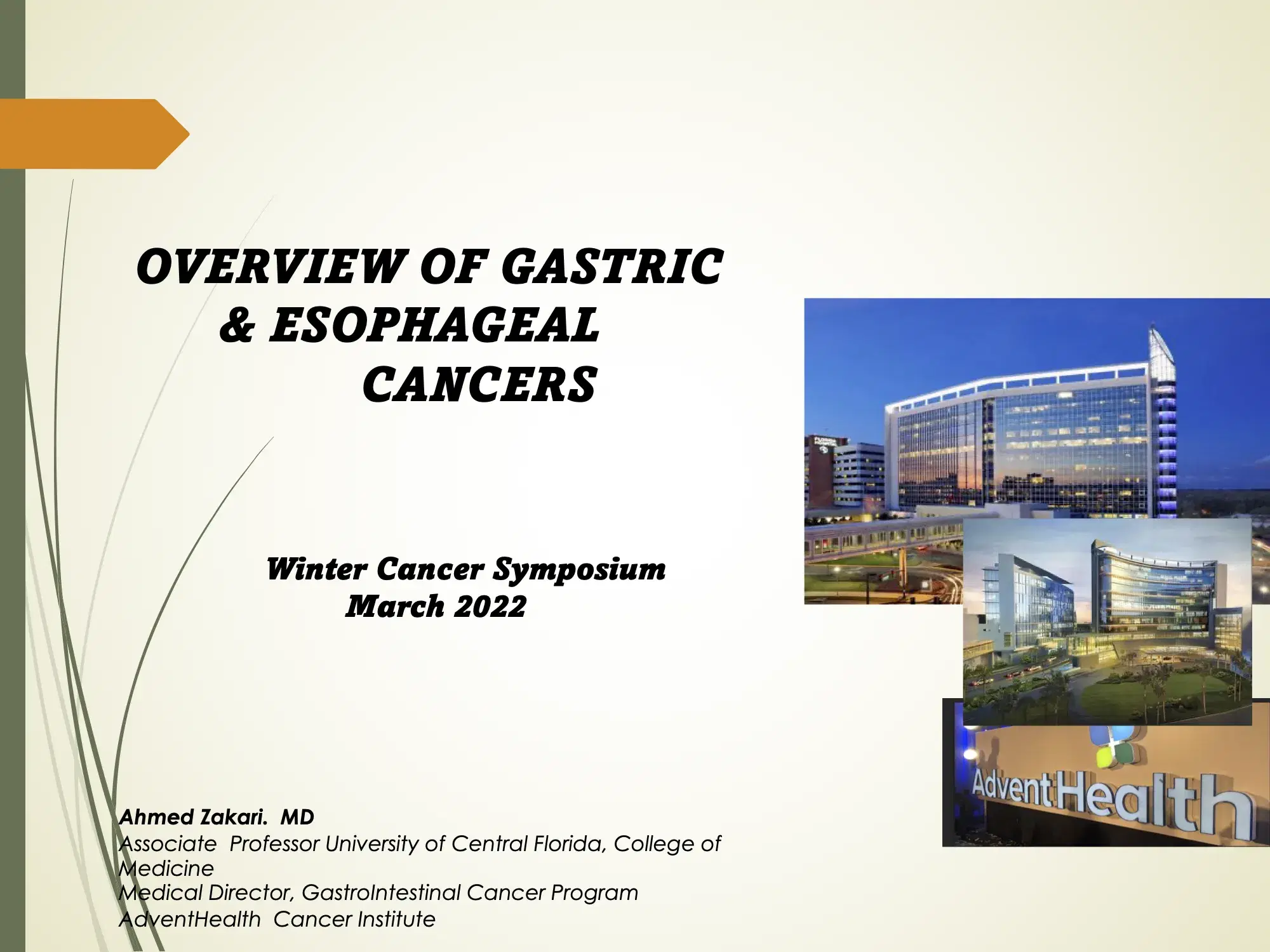 Overview of Gastric & Esophageal Cancers