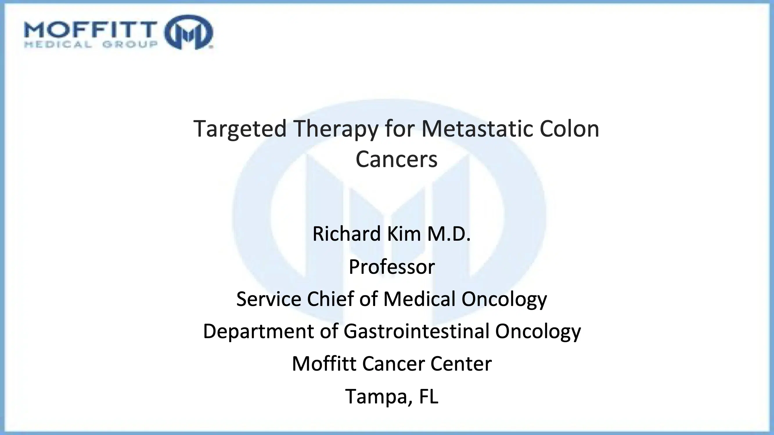 2022 WCS | Targeted Therapy for Metastatic Colon Cancers