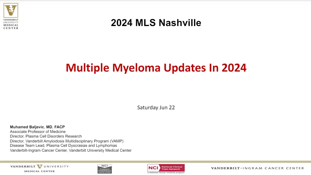 2024 MLS Nashville | Multiple Myeloma Updates in 2024