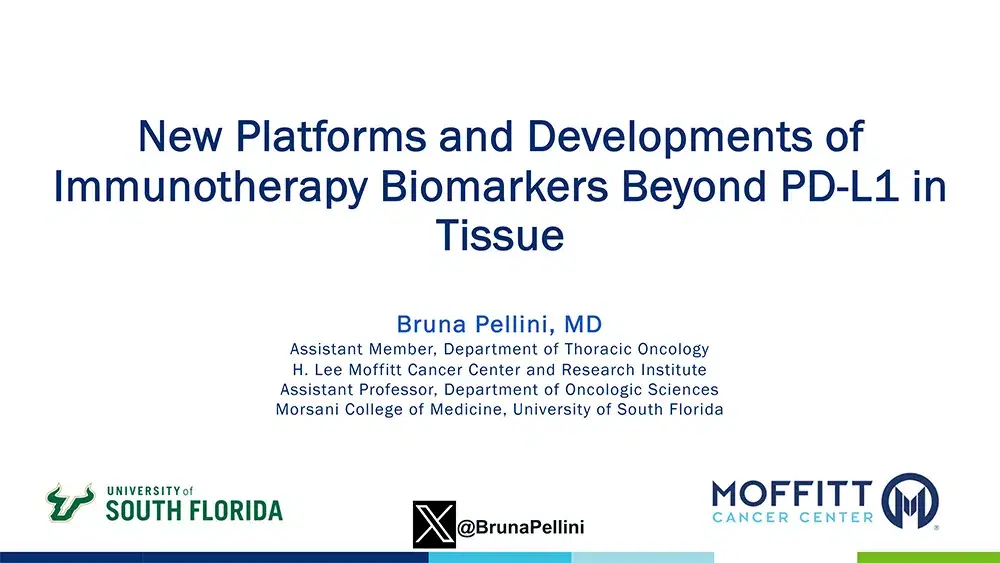 2024 MCM | New Platforms and Developments of Immunotherapy Biomarkers Beyond PD-L1 in Tissue?