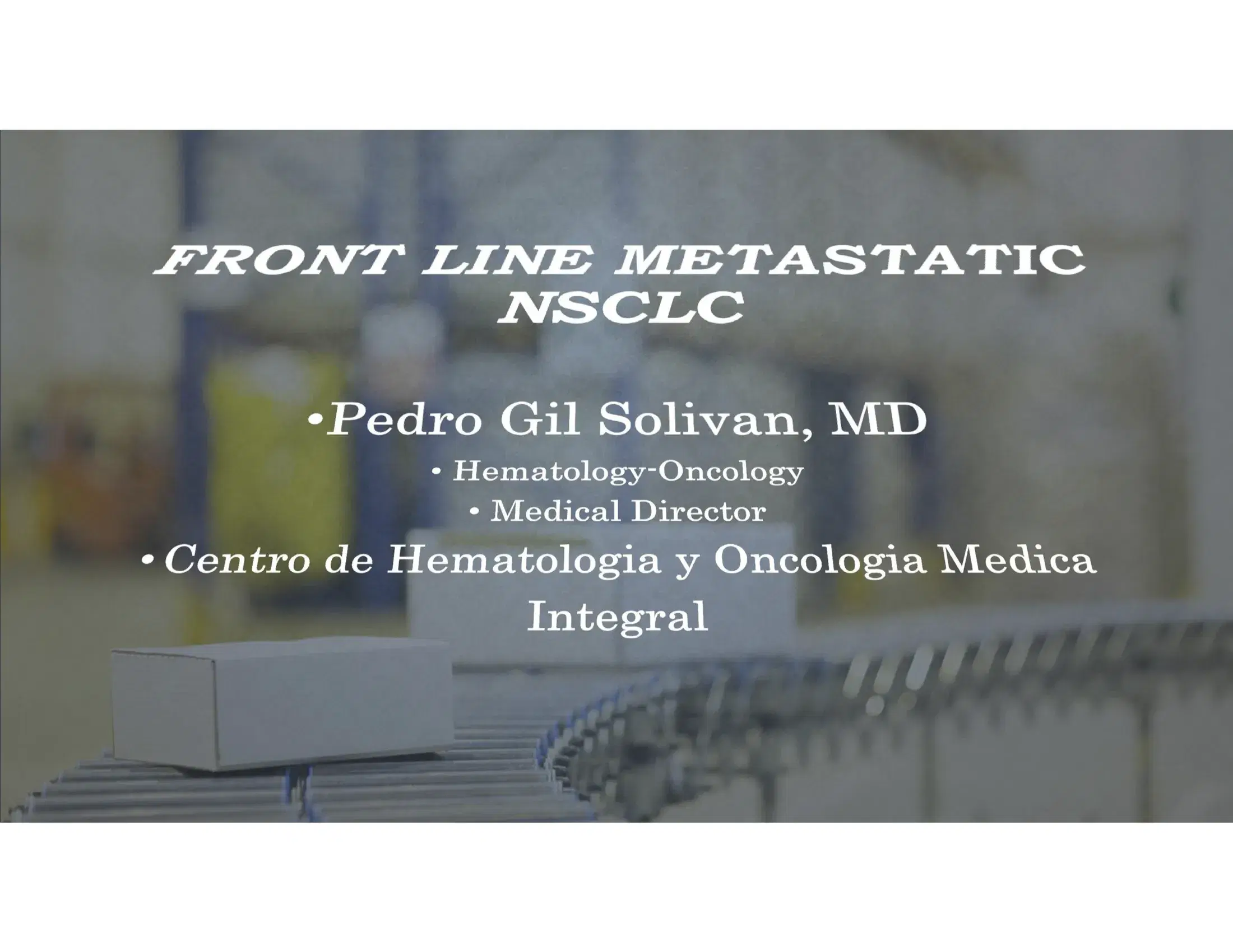 Front Line Metastatic NSCLC