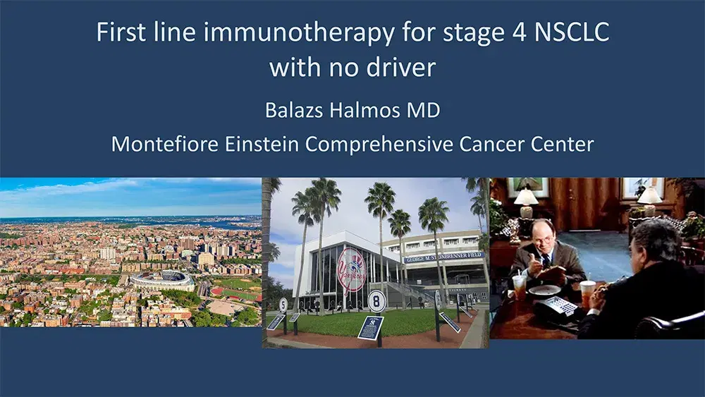 2024 MCM | Immunotherapy in NSCLC: First Line for Advanced Disease